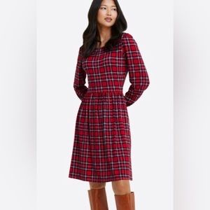 Draper James Red Plaid Knit Dress Size Large